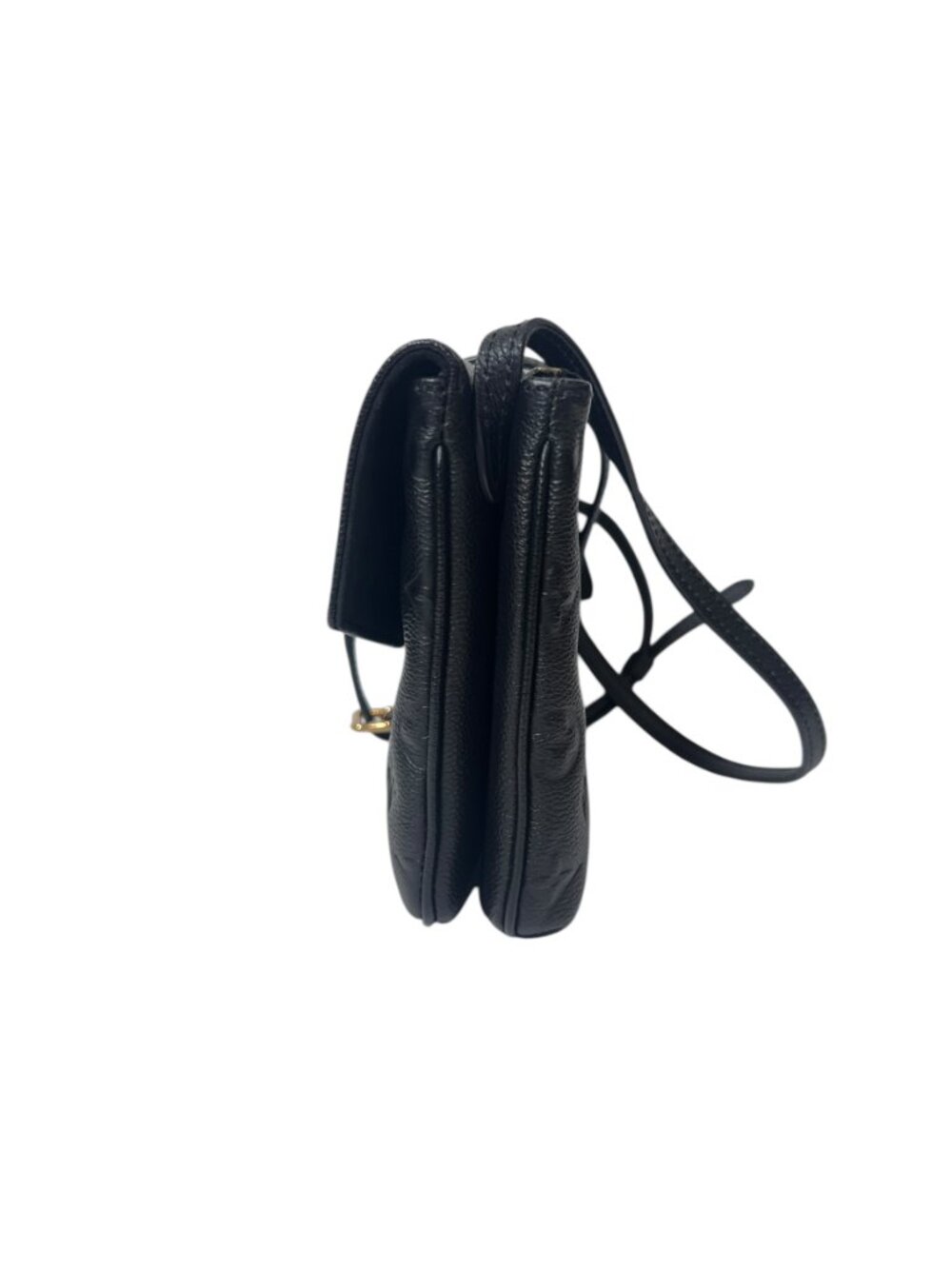 $1440 Louis Vuitton Black Embossed Empreinte Twice Leather Crossbody Bag - Picture 6 of 12